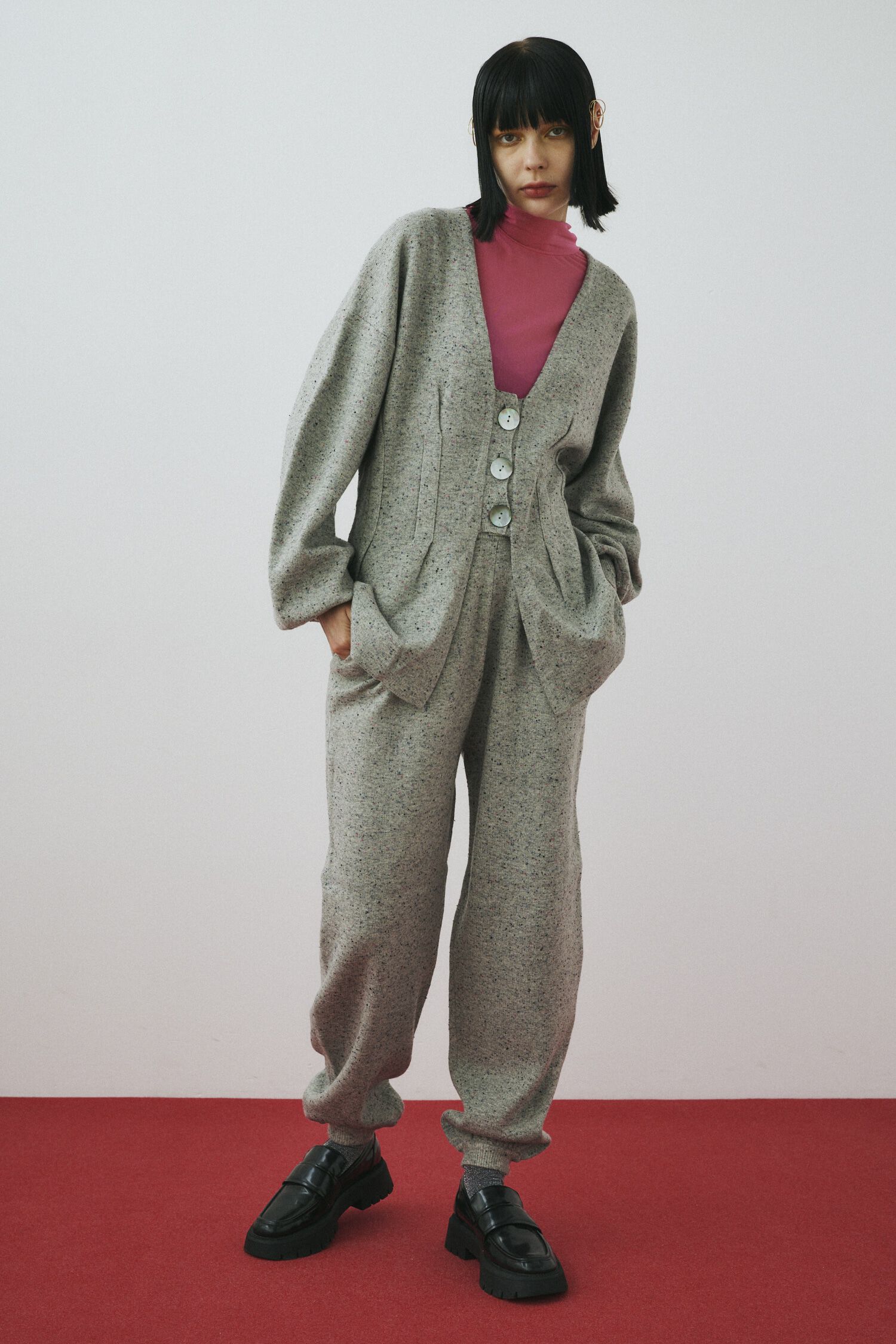 HeRIN.CYE「Nep cocoon knit pants」|その他|