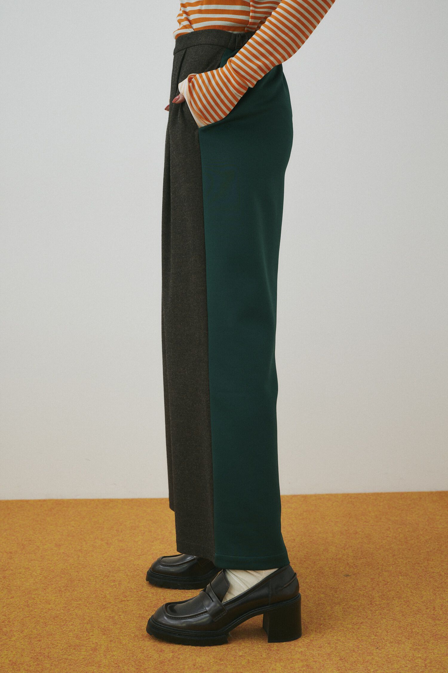 HeRIN.CYE「Bi color wide pants」|その他|