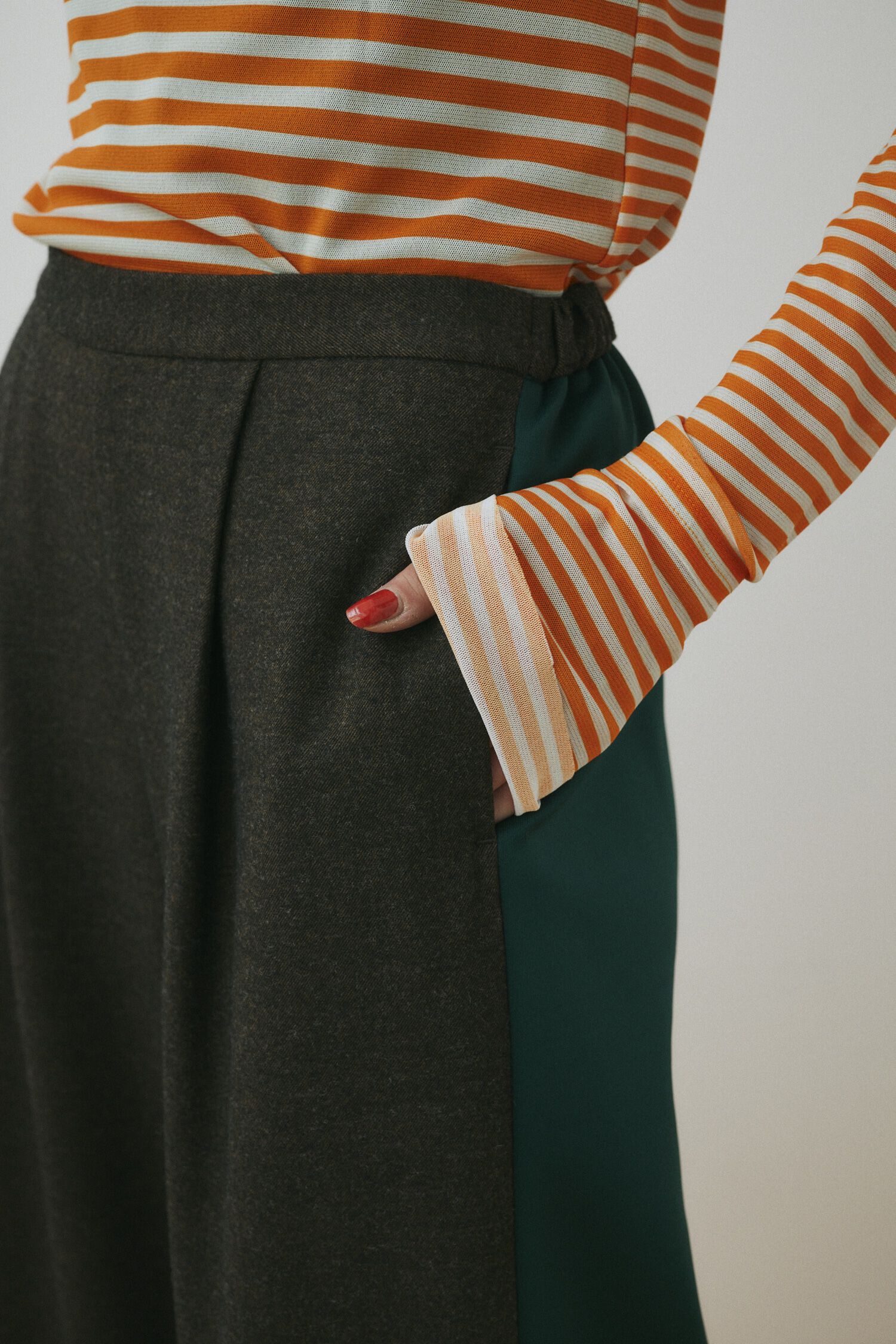 HeRIN.CYE「Bi color wide pants」|その他|