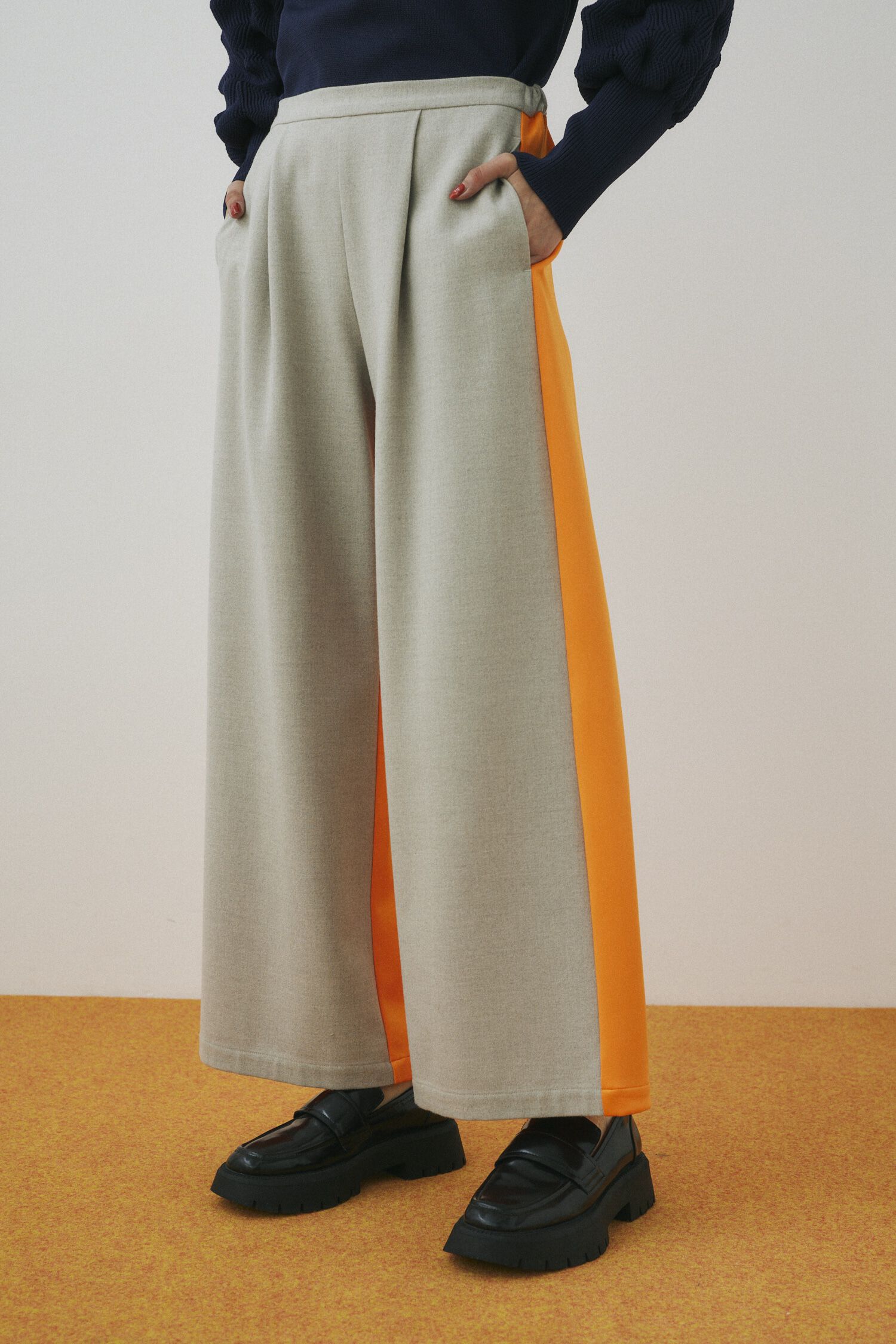 HeRIN.CYE「Bi color wide pants」|その他|L/GRY1