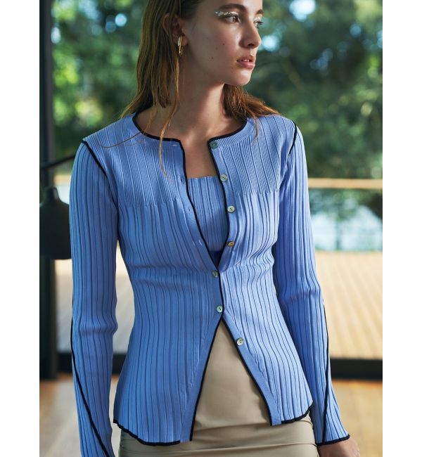 ELENDEEK「BI COLOR ENSEMBLE KT」|カーディガン|ラベンダー