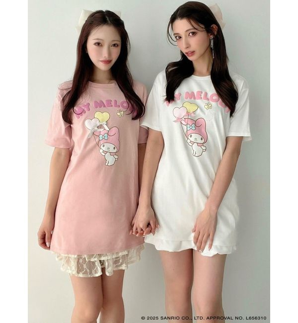 RESEXXY「【メロクロコラボ】リボンポイントビッグTシャツ」|Tシャツ・カットソー|