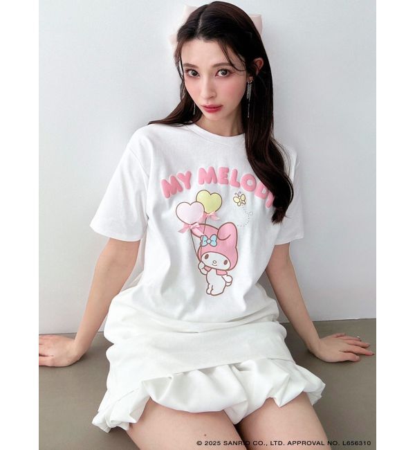 RESEXXY「【メロクロコラボ】リボンポイントビッグTシャツ」|Tシャツ・カットソー|