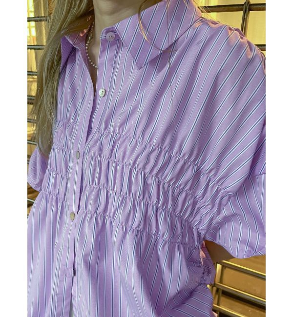 Ungrid「ハーフスリーブギャザーシャツ」|シャツ・ブラウス|