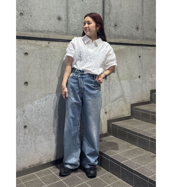 Ungrid「ハーフスリーブギャザーシャツ」|シャツ・ブラウス|