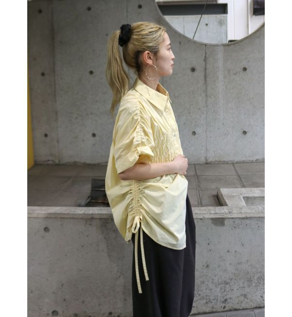Ungrid「ハーフスリーブギャザーシャツ」|シャツ・ブラウス|