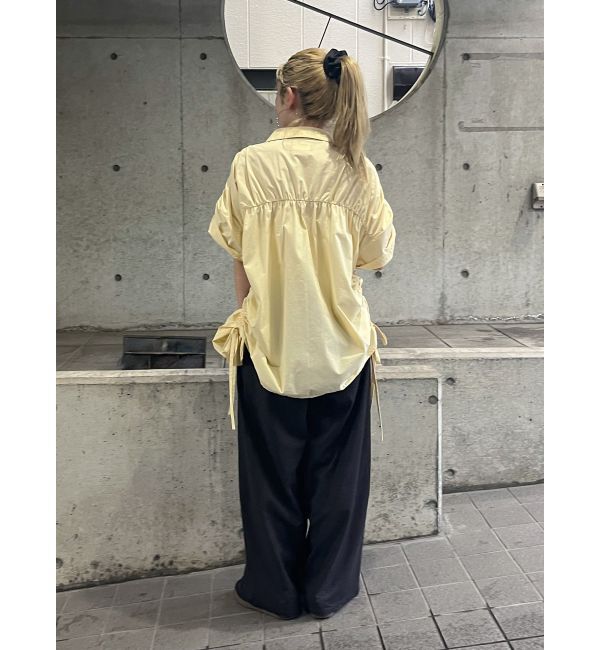 Ungrid「ハーフスリーブギャザーシャツ」|シャツ・ブラウス|