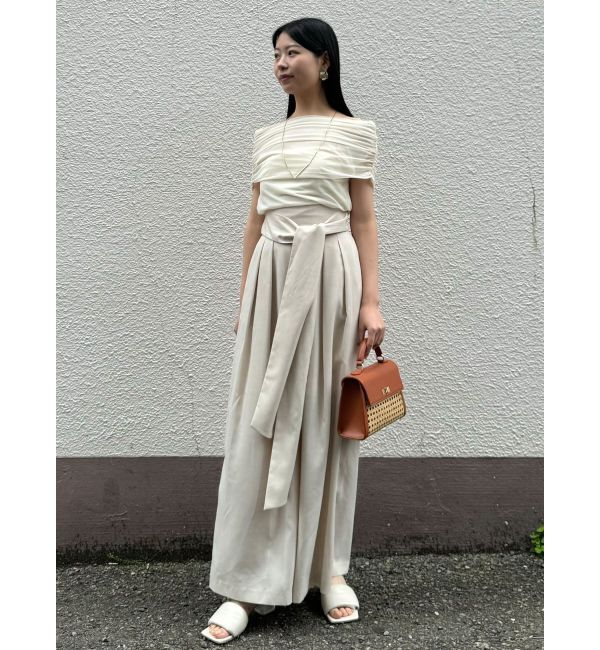 LAGUNAMOON「ウエストリボン2タックワイドパンツ」|その他|