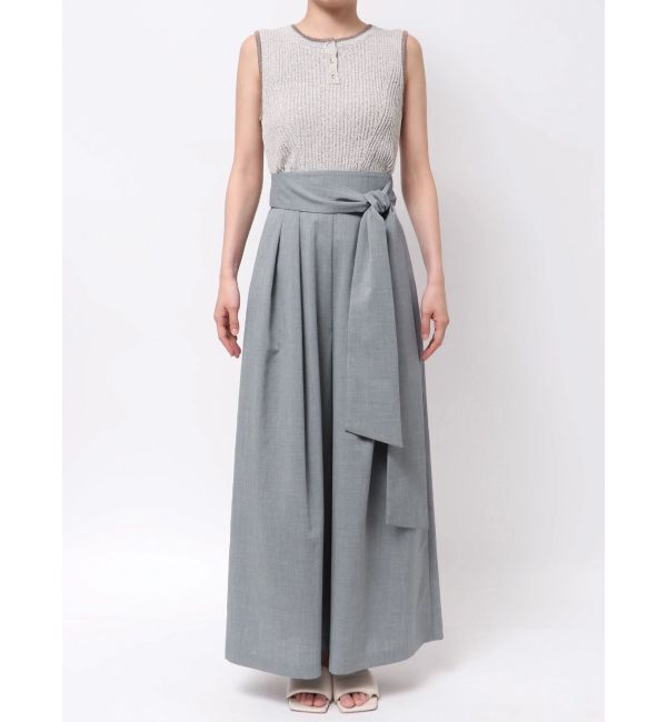 LAGUNAMOON「ウエストリボン2タックワイドパンツ」|その他|