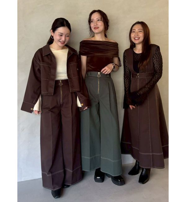 LAGUNAMOON「【別注Dickies】ZIPジャンパースカート」|ジャンパースカート|