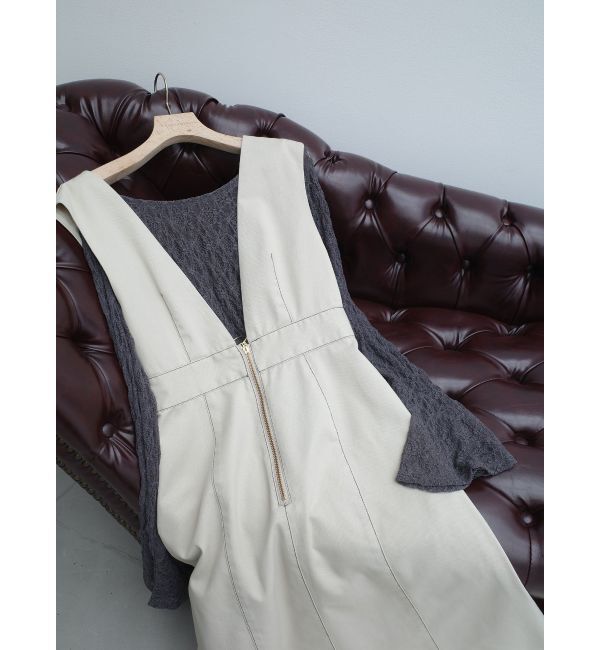 LAGUNAMOON「【別注Dickies】ZIPジャンパースカート」|ジャンパースカート|