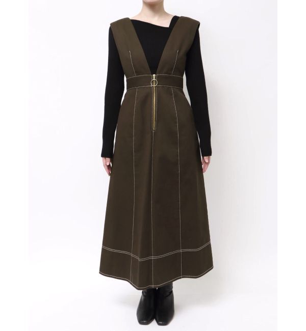 LAGUNAMOON「【別注Dickies】ZIPジャンパースカート」|ジャンパースカート|