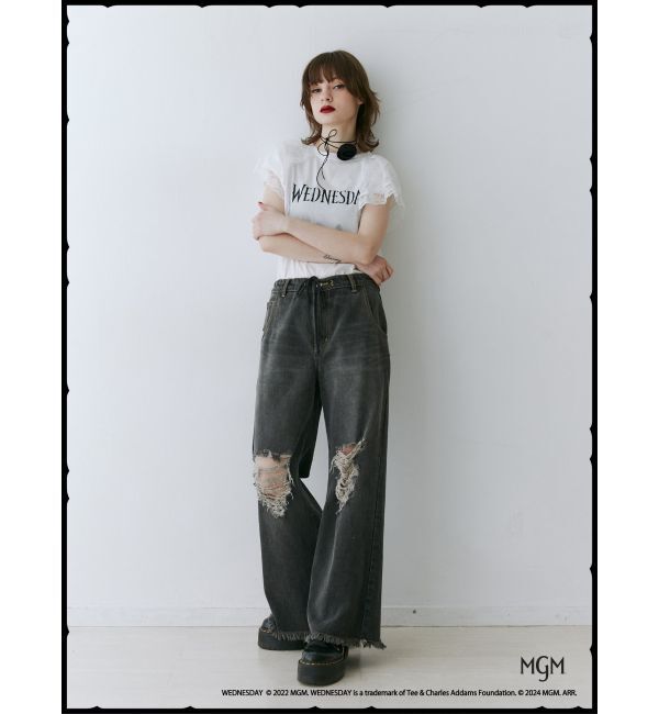 jouetie「レースドッキングラグランTシャツ【コラボ】」|Tシャツ・カットソー|