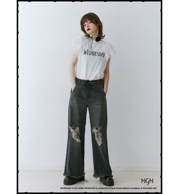 jouetie「レースドッキングラグランTシャツ【コラボ】」|Tシャツ・カットソー|