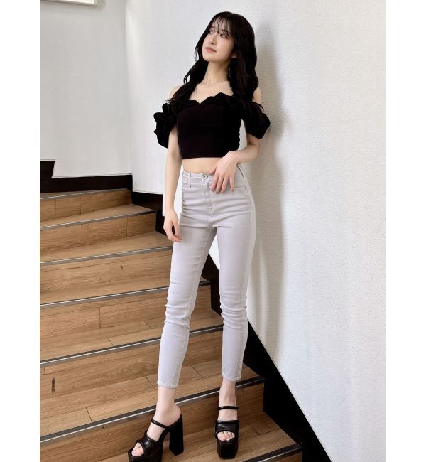 GYDA「ハイウエスト stretchy カラーパンツ」|その他|