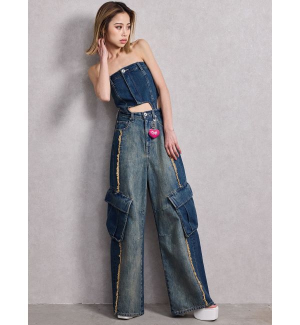 GYDA「SEPARATE デニムオールインワン」|オールインワン|