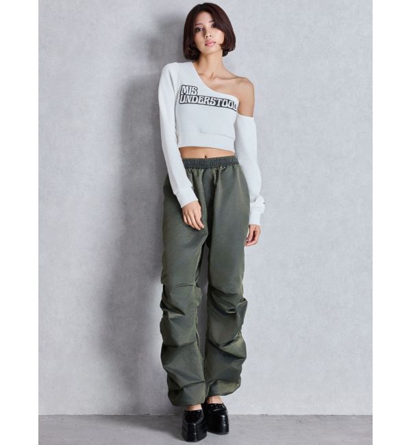 GYDA「サイドギャザーpigment processedパンツ」|その他|