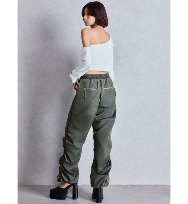 GYDA「サイドギャザーpigment processedパンツ」|その他|