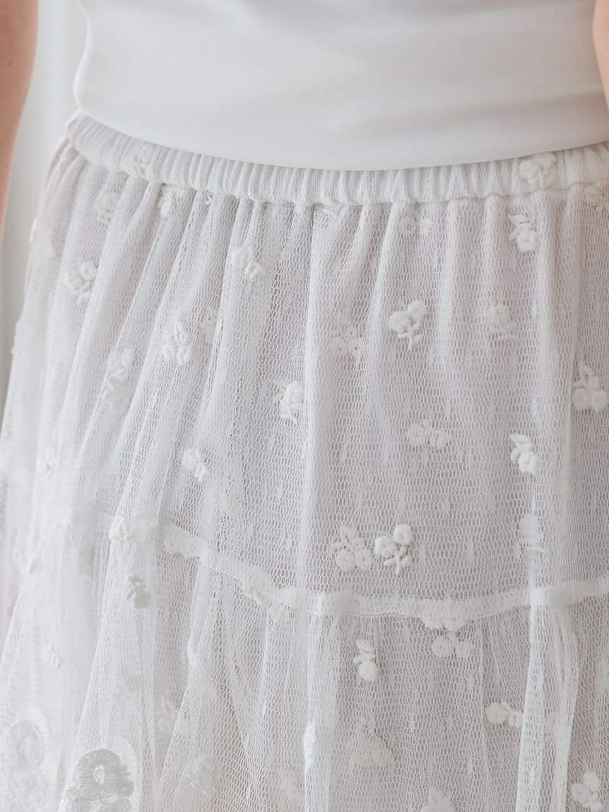SNIDEL「チュールエンブロイダリースカショーパン」|その他|