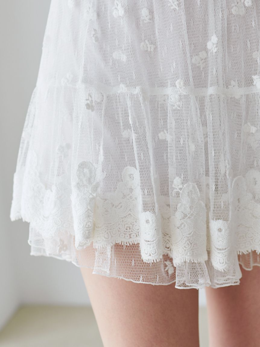 SNIDEL「チュールエンブロイダリースカショーパン」|その他|