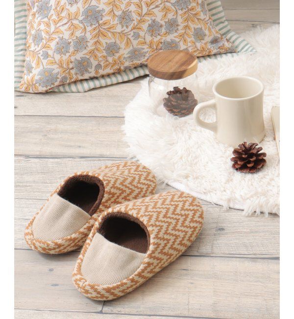 Lbc with Life「ニットルームシューズ 25」|ルームシューズ|ベージュ