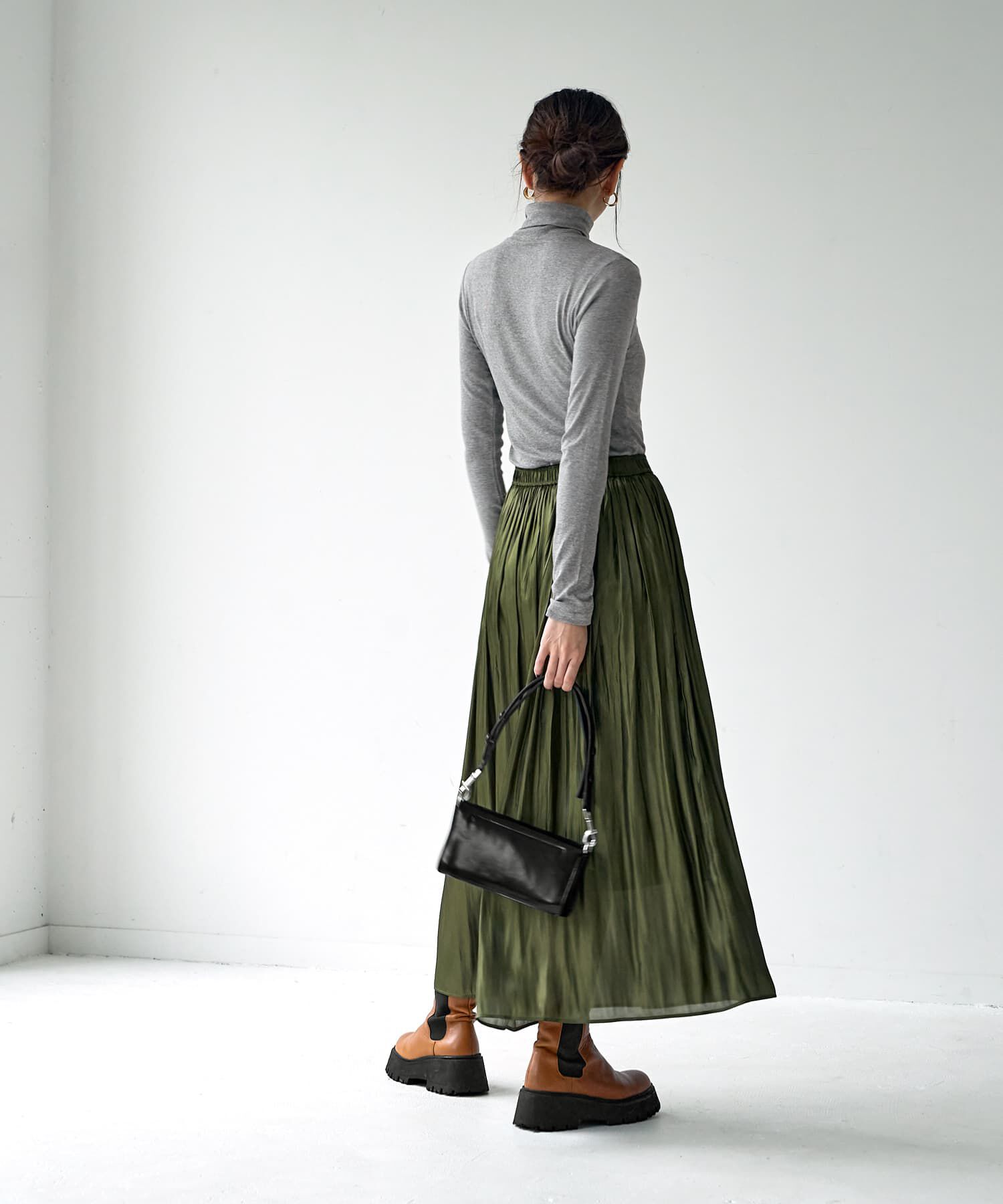 STYLE DELI「とろみ薄リブタートルネックトップス」|Tシャツ・カットソー|