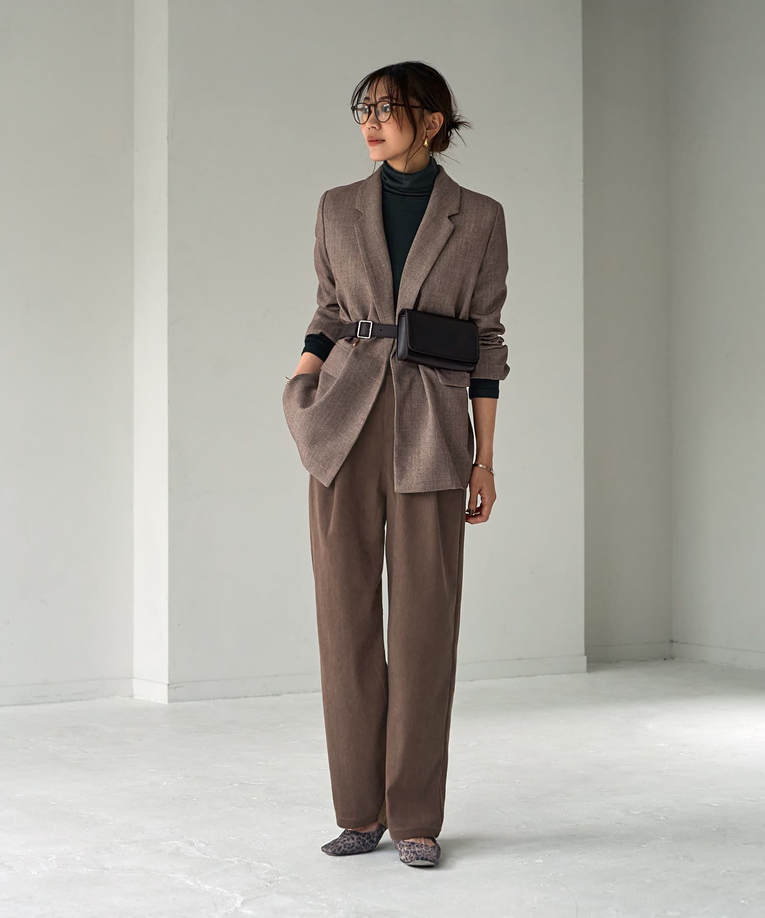 STYLE DELI「とろみ薄リブタートルネックトップス」|Tシャツ・カットソー|