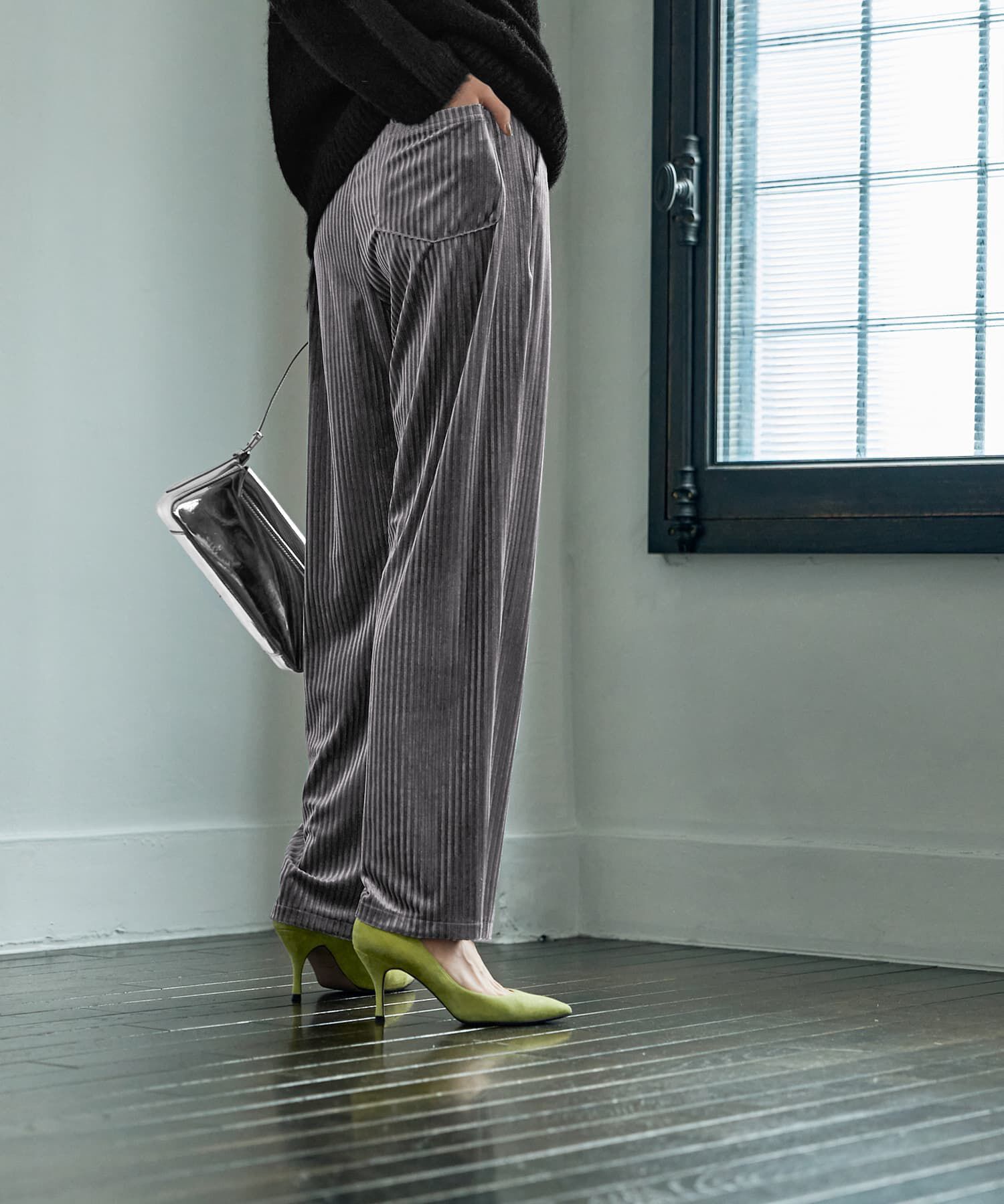 STYLE DELI「ストライプベロアリラックスパンツ」|その他|