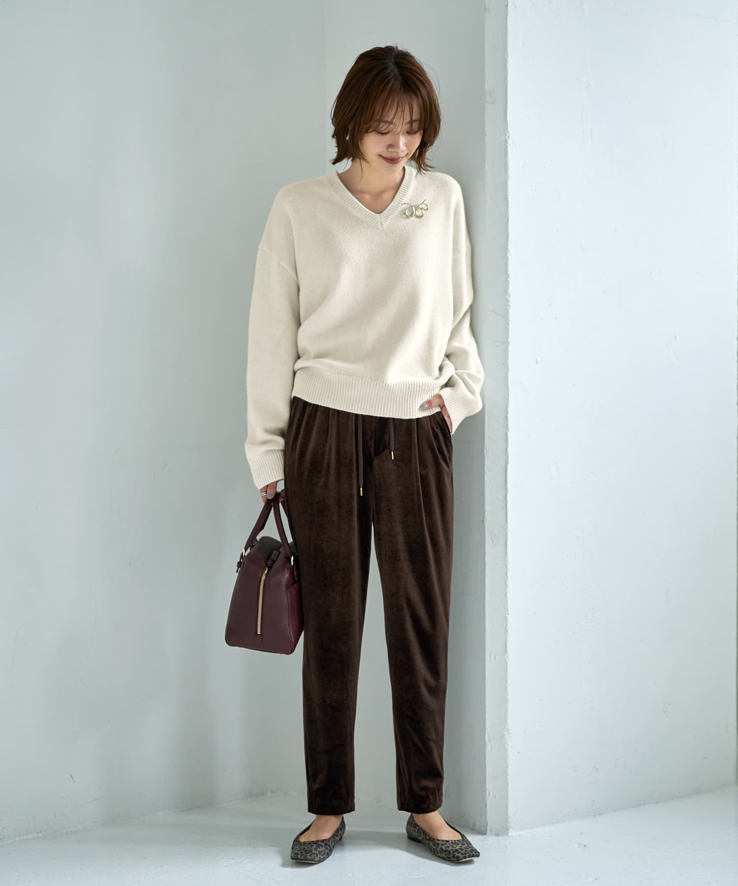 STYLE DELI「着やすいVネックニットトップス」|ニット・セーター|