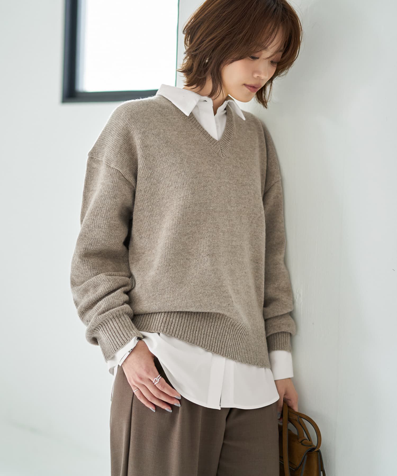 STYLE DELI「着やすいVネックニットトップス」|ニット・セーター|