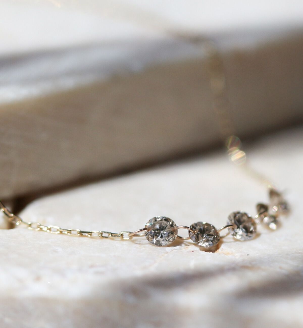  「K10YG ヌーディシャンパンダイヤモンド5石 ネックレス」|ネックレス|