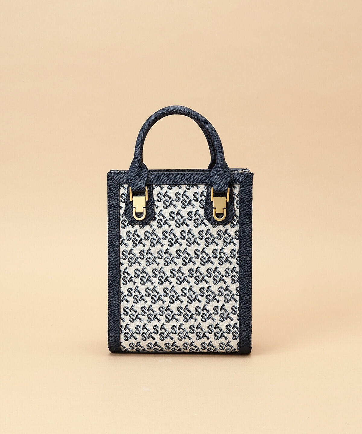 Samantha Thavasa「ST Jacquard シルエット 縦型スクエアトートバッグ」|トートバッグ|