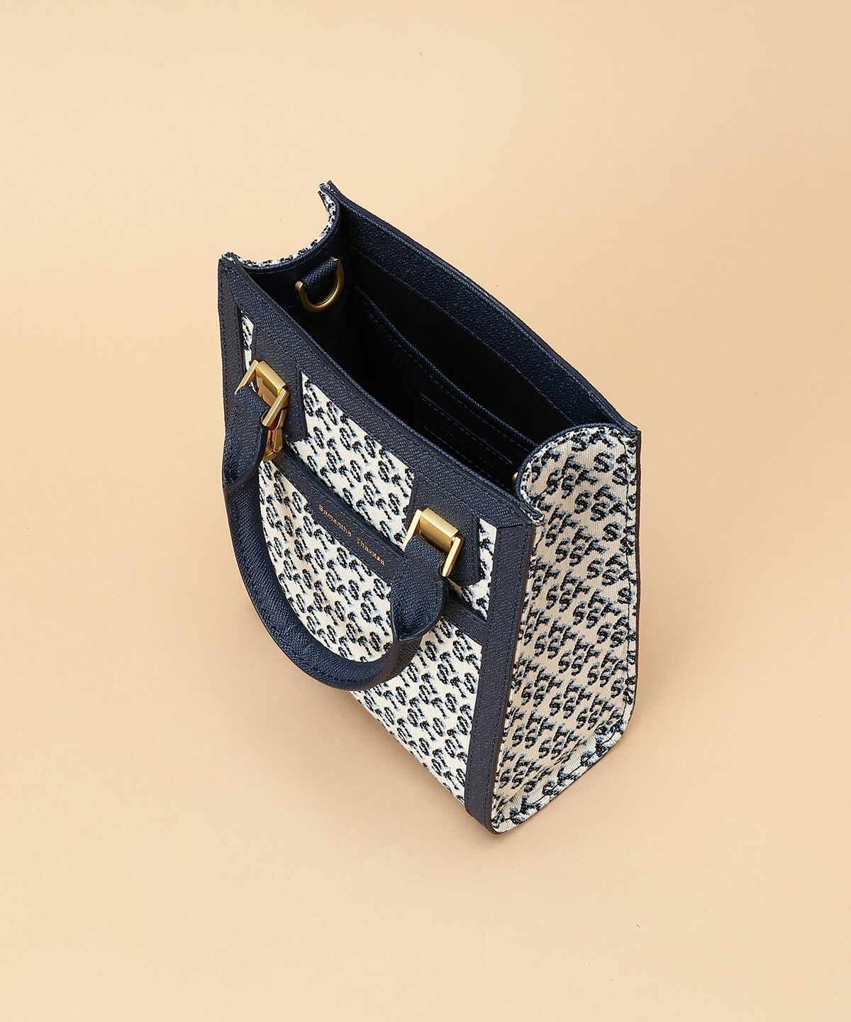 Samantha Thavasa「ST Jacquard シルエット 縦型スクエアトートバッグ」|トートバッグ|