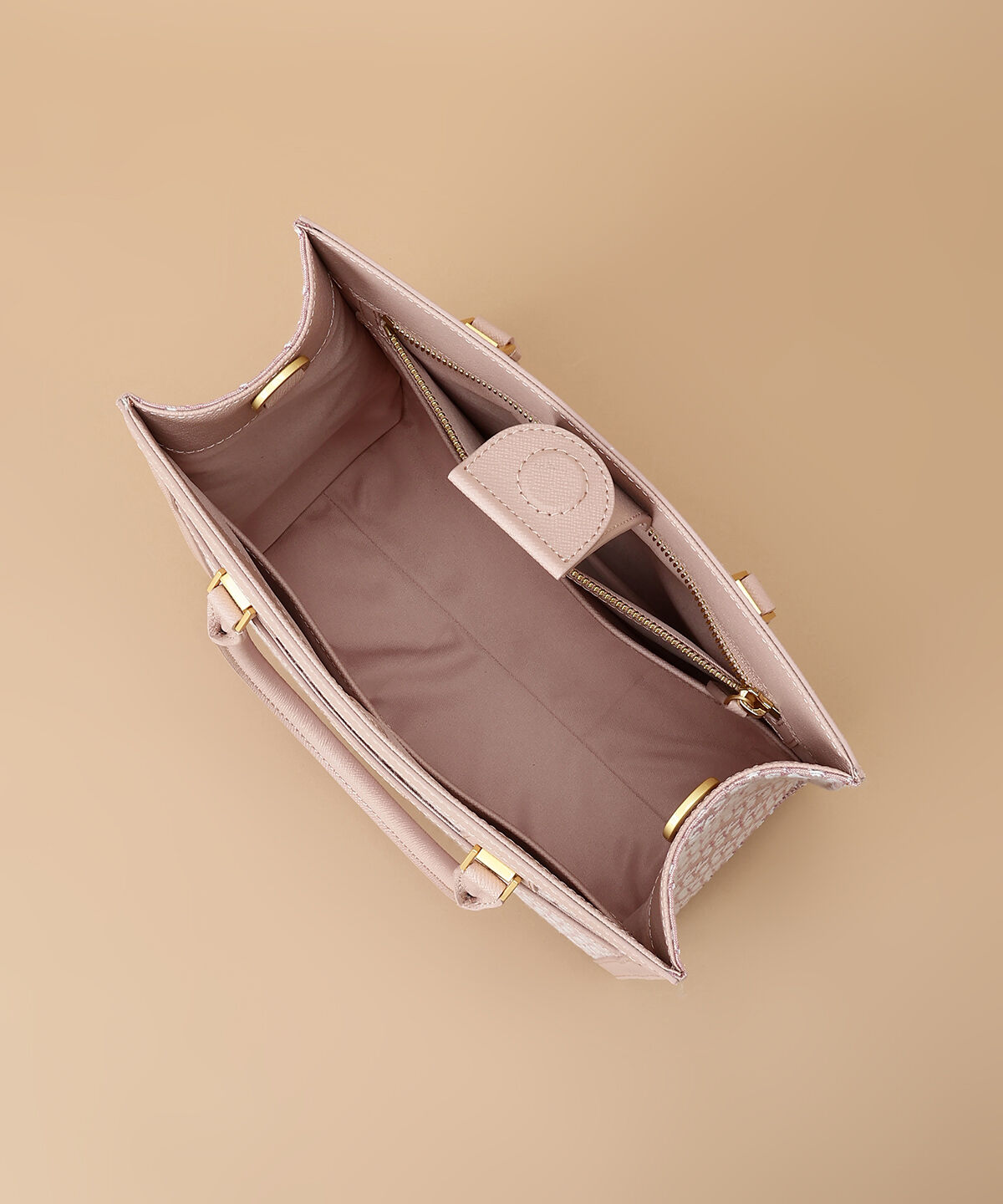 Samantha Thavasa「ST Jacquard シルエット スクエアトートバッグ」|トートバッグ|