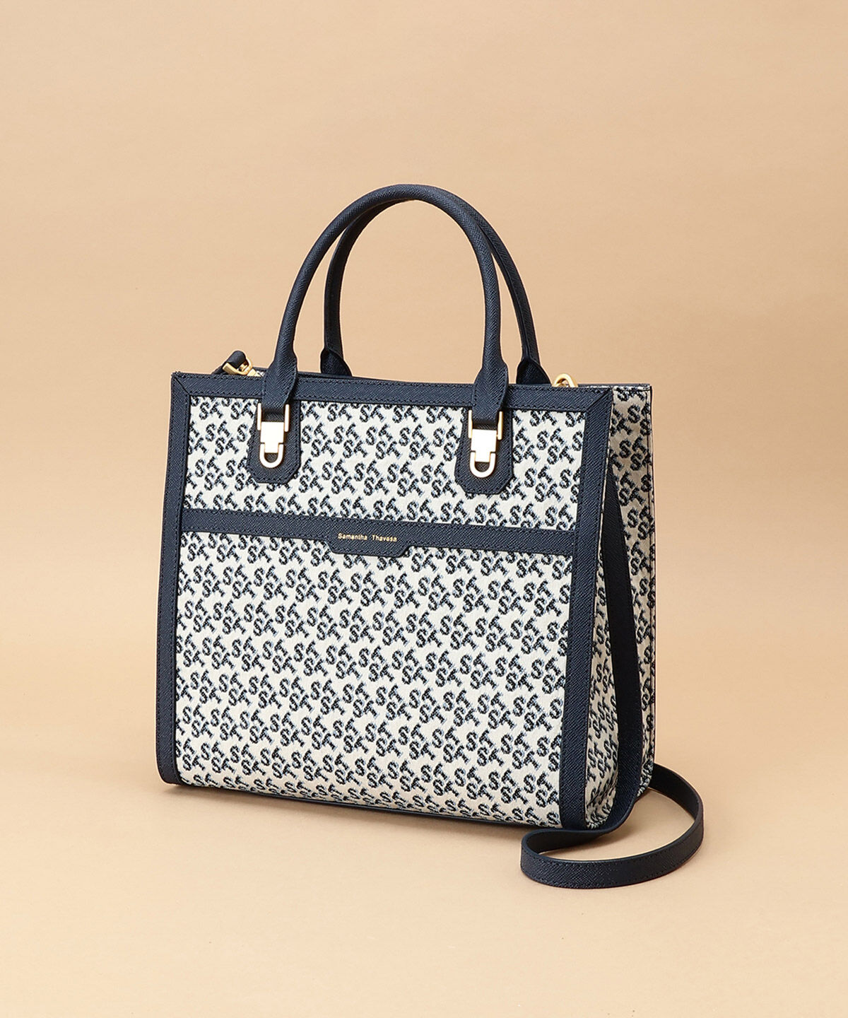 Samantha Thavasa「ST Jacquard シルエット スクエアトートバッグ」|トートバッグ|