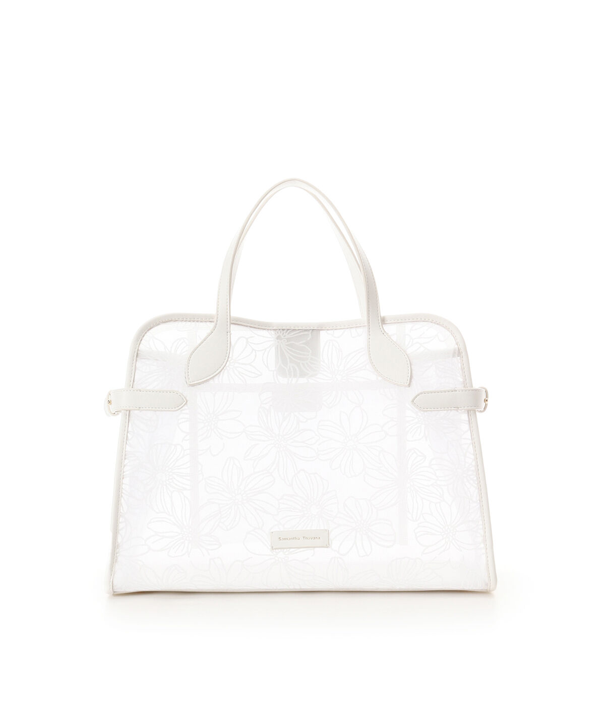 Samantha Thavasa「フラワーチュールハンドバッグ 大サイズ」|ハンドバッグ|オフホワイト