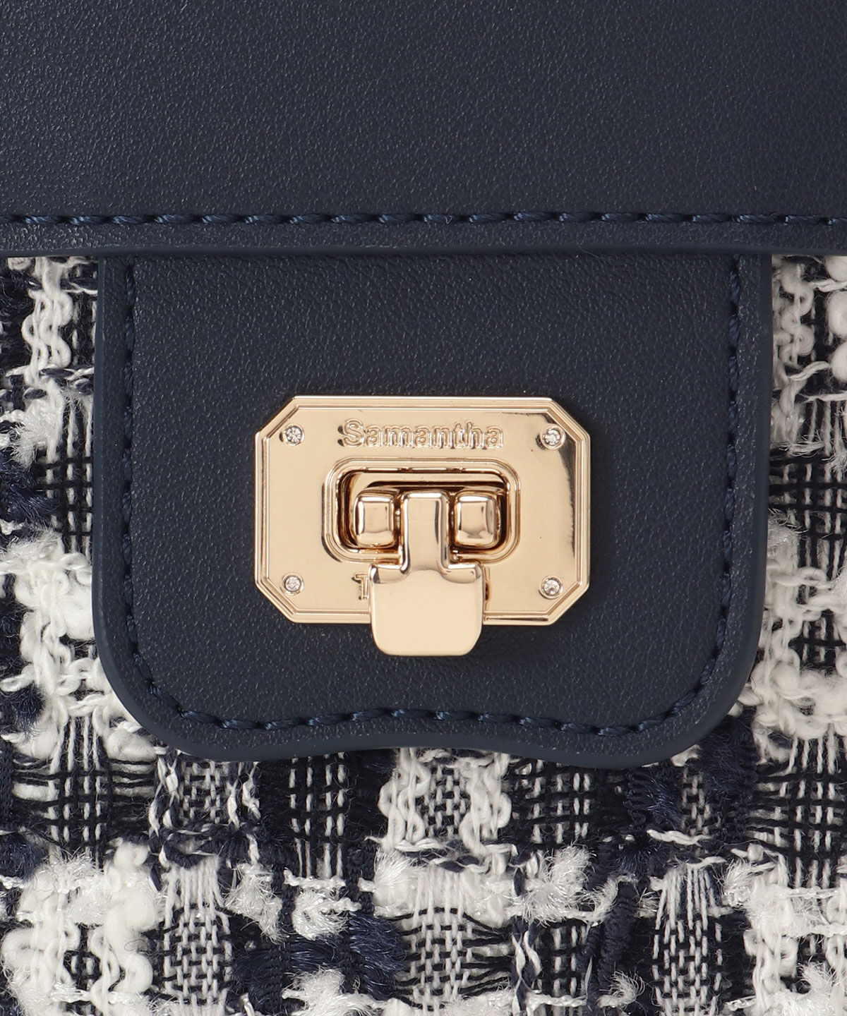 Samantha Thavasa「オリジナル金具ツイード バニティバッグ」|ハンドバッグ|