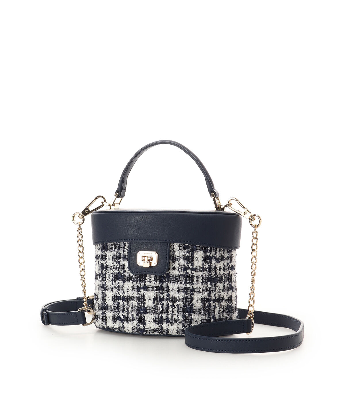 Samantha Thavasa「オリジナル金具ツイード バニティバッグ」|ハンドバッグ|