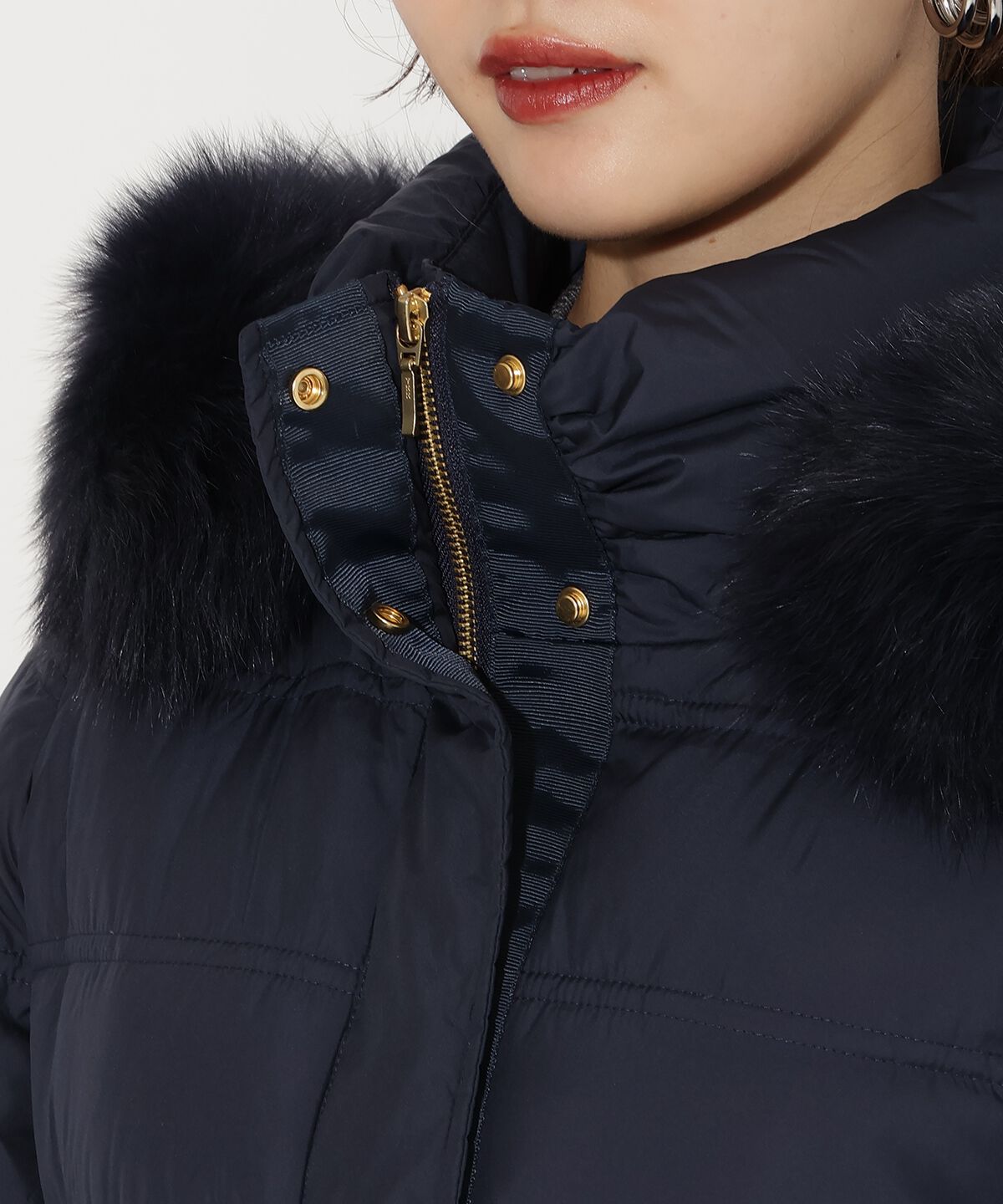 アンドクチュール「FOXファー付きミドルロングダウン」|ダウン|