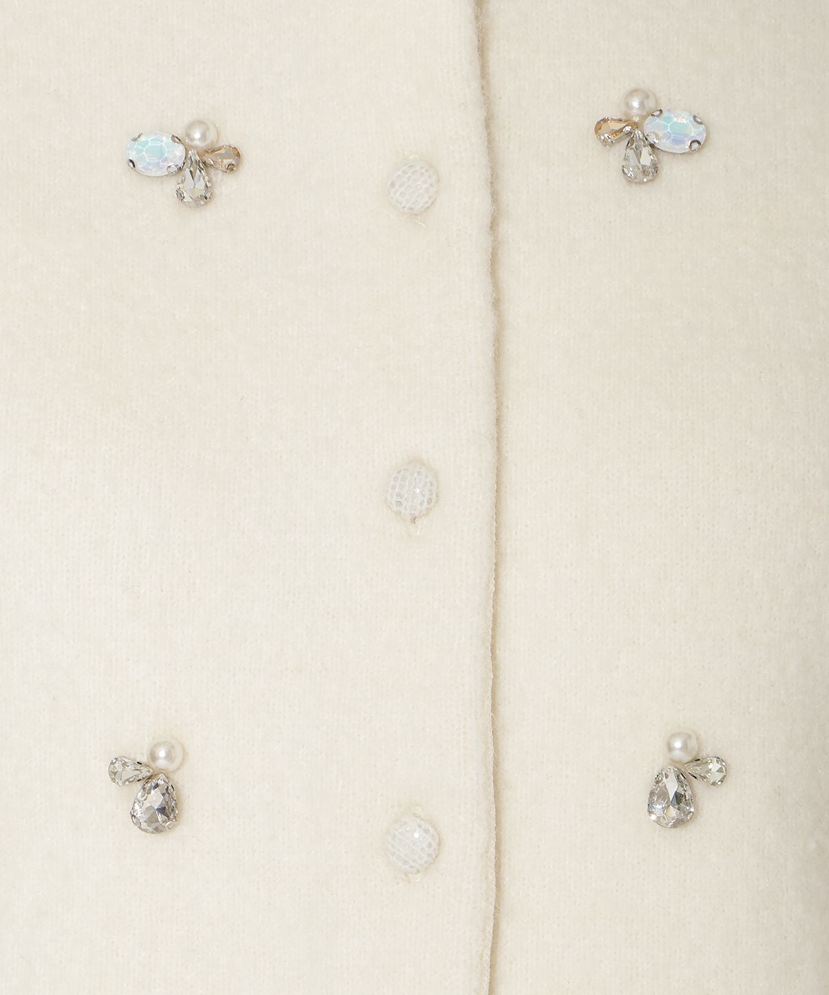 アンドクチュール「ビジュー付きニットカーディガン」|カーディガン|