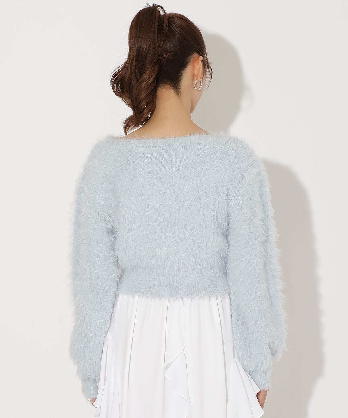 アンドクチュール「ビジューフェザーニットプルオーバー」|ニット・セーター|