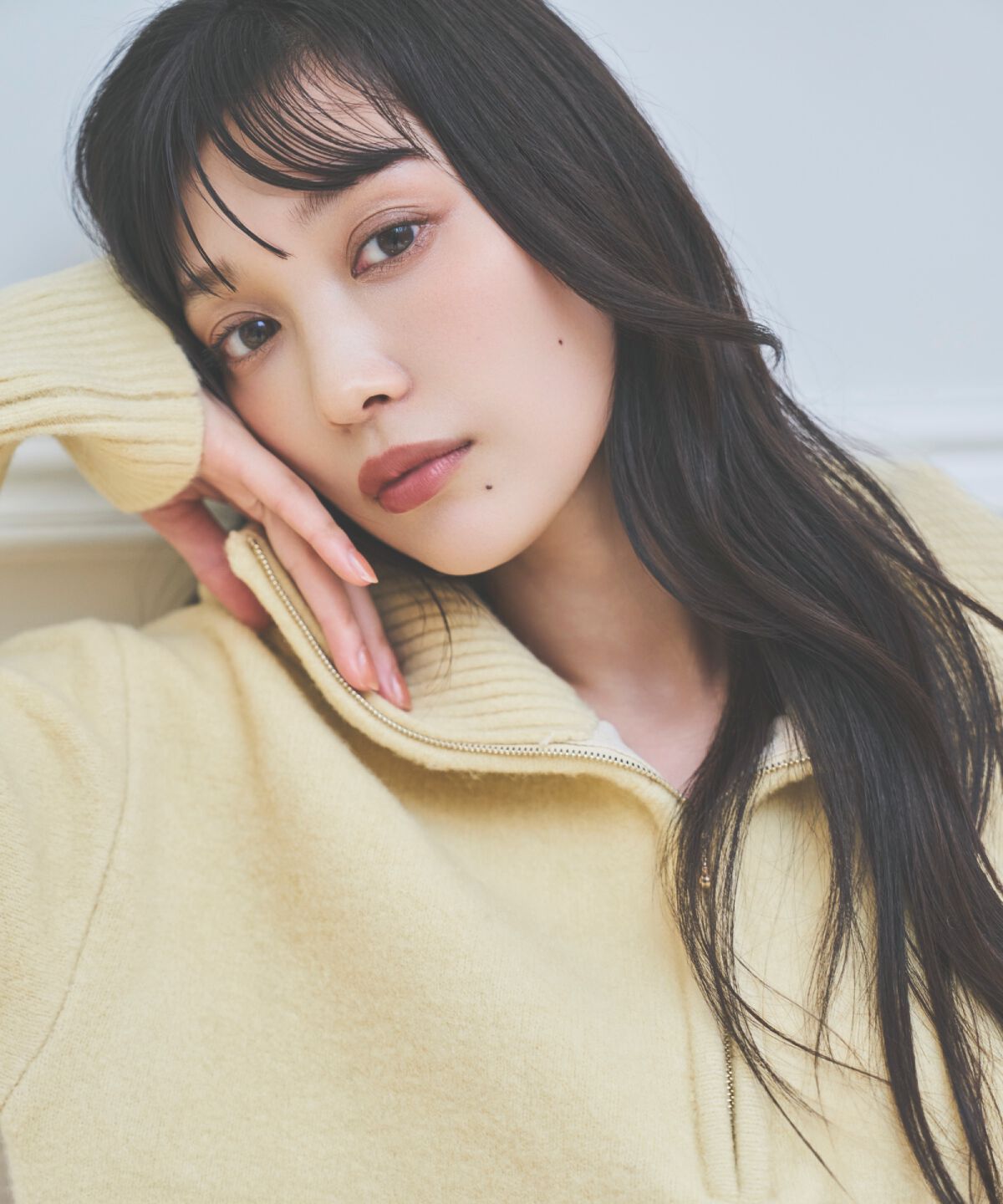 アンドクチュール「ZIPビッグカラープルオーバー」|ニット・セーター|