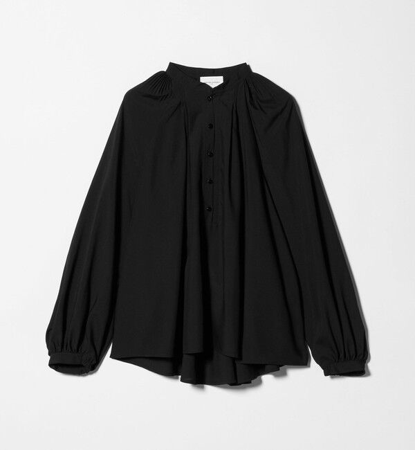 UNITED ARROWS「プリーツ ボリュームスリーブ ブラウス ‐ウォッシャブル‐」|シャツ・ブラウス|BLACK