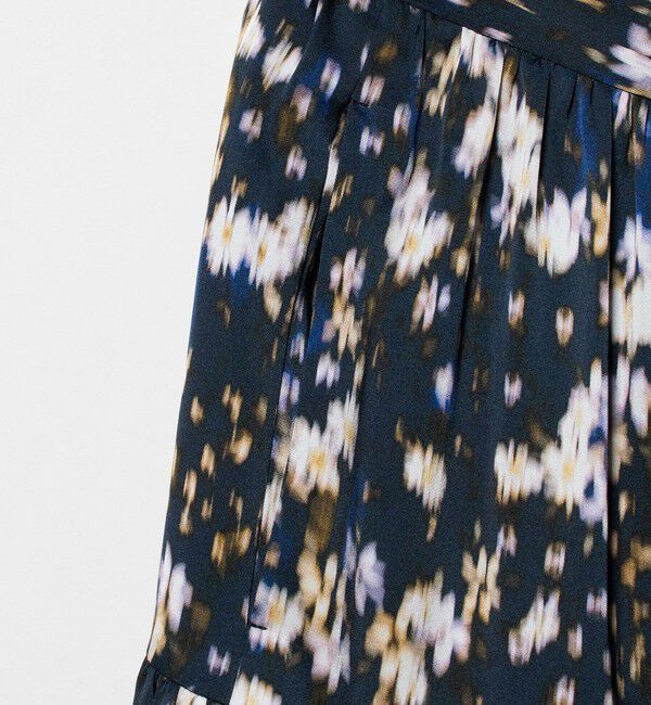 UNITED ARROWS「サテン フラワープリント スカート ‐ウォッシャブル‐」|スカート|