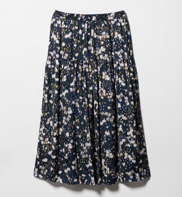 UNITED ARROWS「サテン フラワープリント スカート ‐ウォッシャブル‐」|スカート|