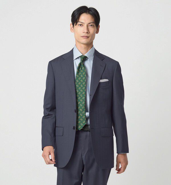 UNITED ARROWS green label relaxing「DRAGO ミニヘリンボーン 3B CLS/D- スーツジャケット」|スーツ|NAVY