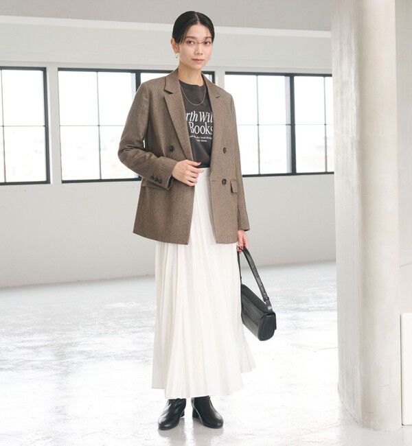 UNITED ARROWS green label relaxing「シアー プリーツ スカート」|フレア|