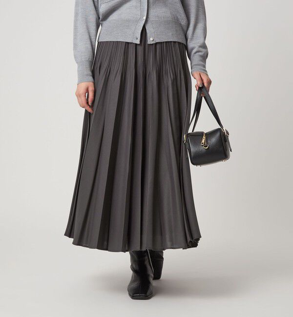 UNITED ARROWS green label relaxing「シアー プリーツ スカート」|フレア|