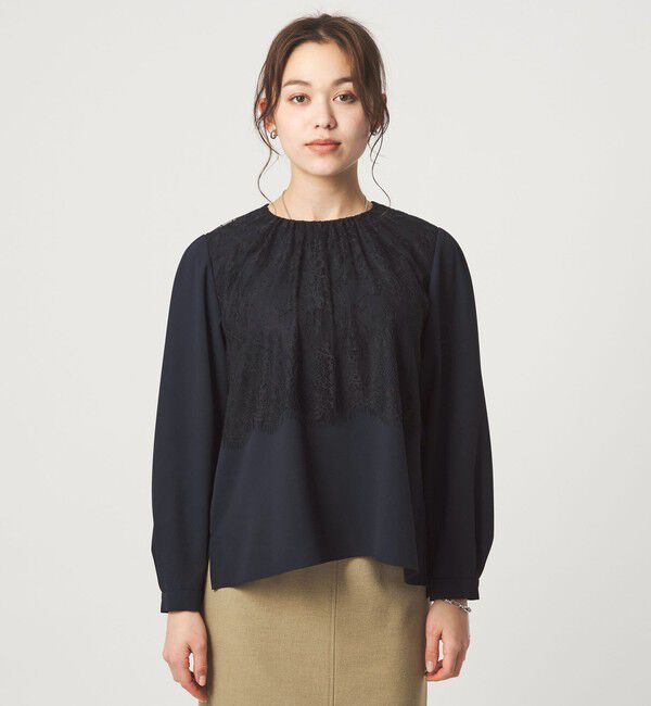 UNITED ARROWS green label relaxing「カサネ レース ブラウス」|シャツ・ブラウス|