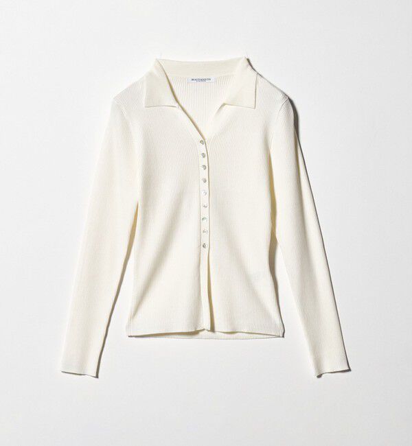 BEAUTY&YOUTH UNITED ARROWS「スキッパー リブニットカーディガン ウォッシャブル」|カーディガン|OFF WHITE